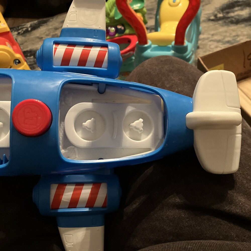 Fisher Price Little People Airplane Plane Blue Lights & Sounds Mattel 2016 WORKS - Picture 4 of 6